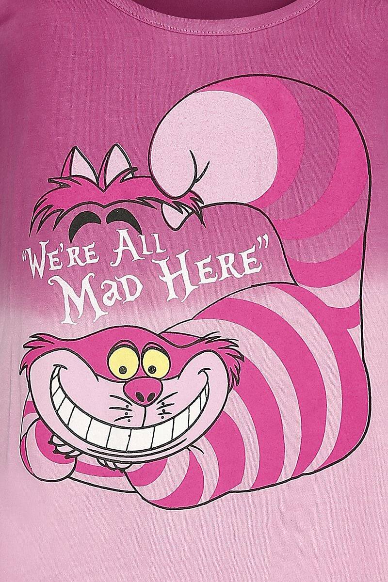 EMP "Grinsekatze - We're All Mad Here" Top Rosa Von Alice Im Wunderland