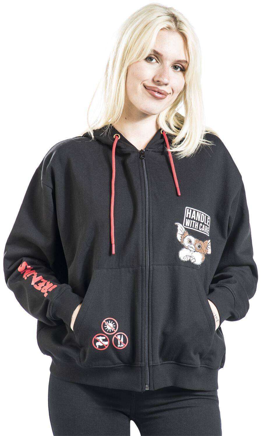 EMP "Handle With Care" Kapuzenjacke Schwarz Von Gremlins