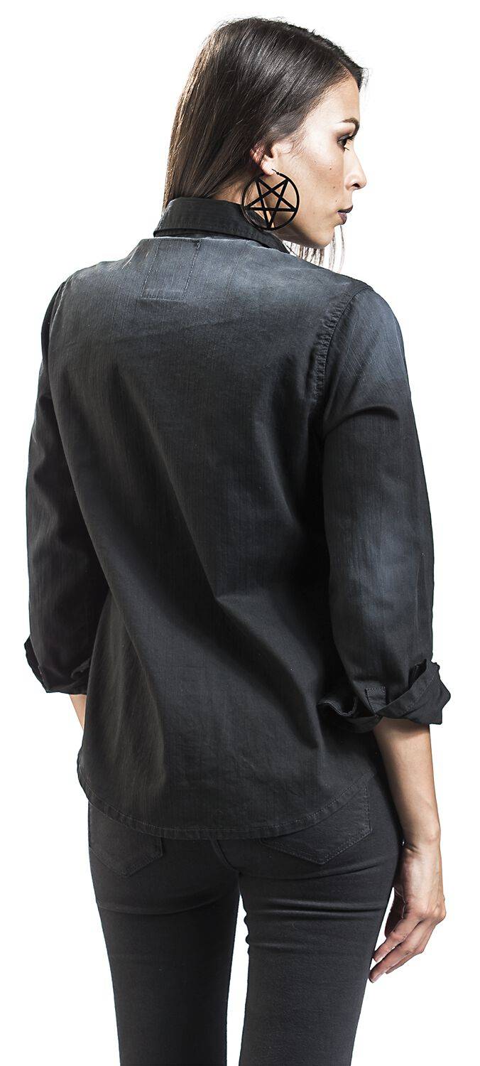 EMP "Hardee Girl Shirt" Langarmhemd Schwarz Von Brandit