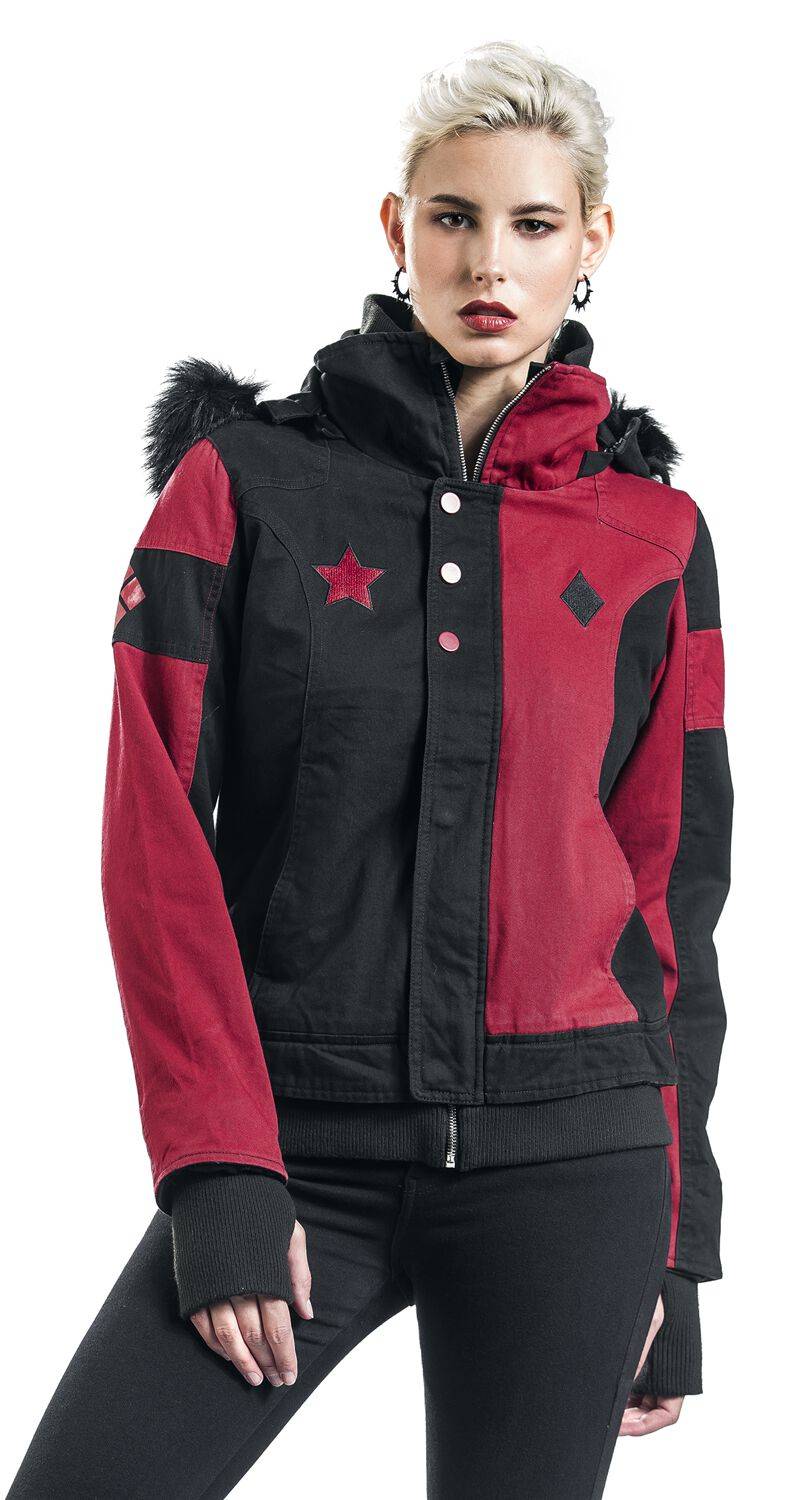 EMP "Harley Quinn" Winterjacke Schwarz/rot Von Batman