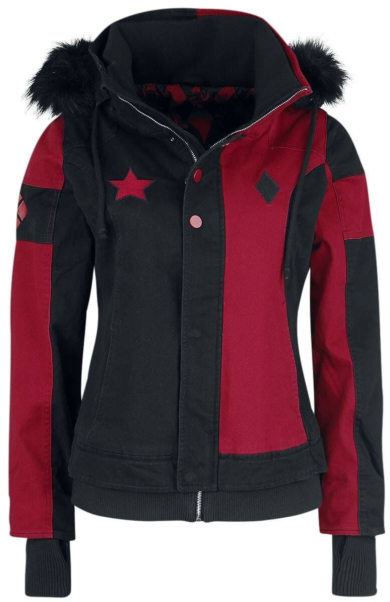 EMP "Harley Quinn" Winterjacke schwarz/rot von Batman