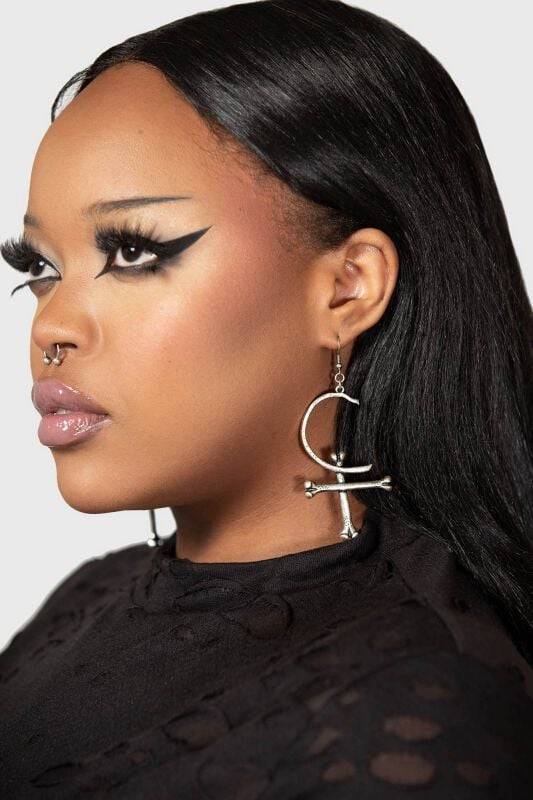 EMP "Harvesting Moonchild" Ohrhänger Silberfarben Von Killstar