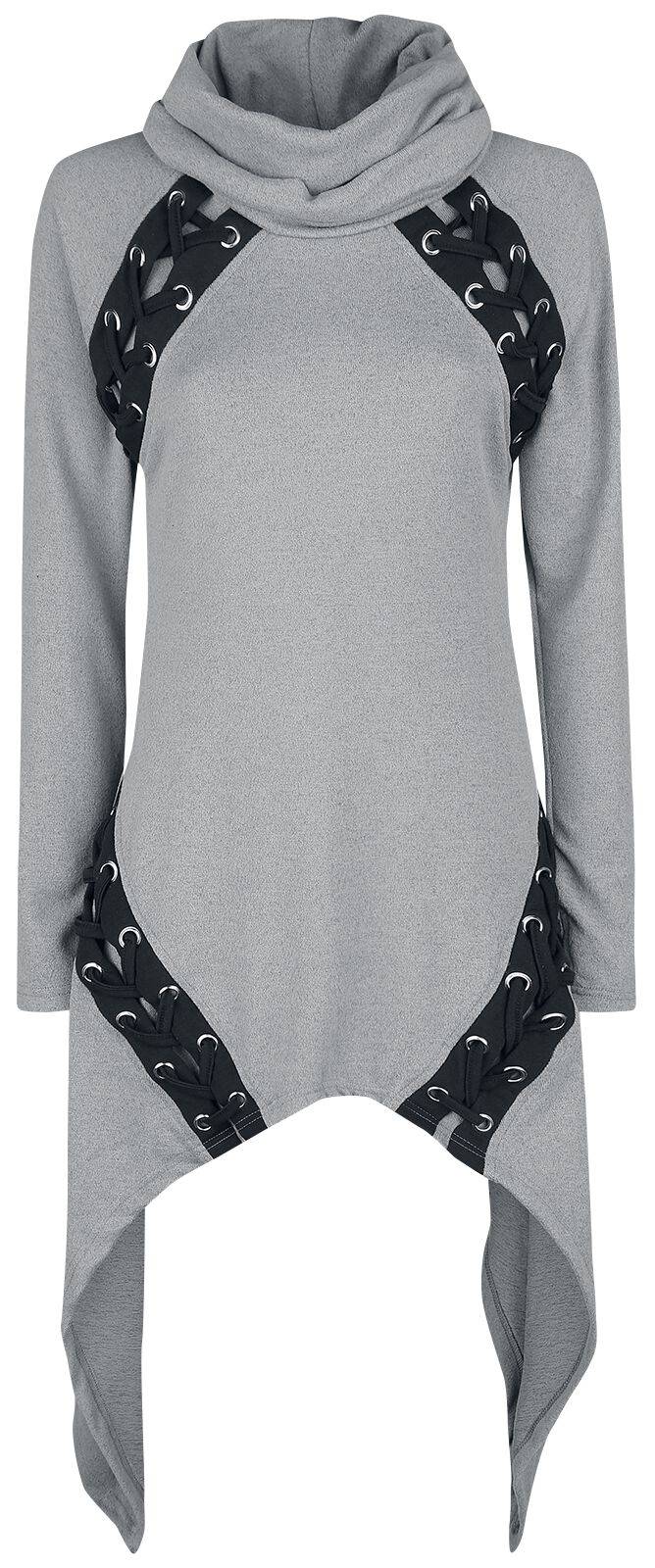 EMP "Hazard Dress" Kurzes Kleid grau von Poizen Industries