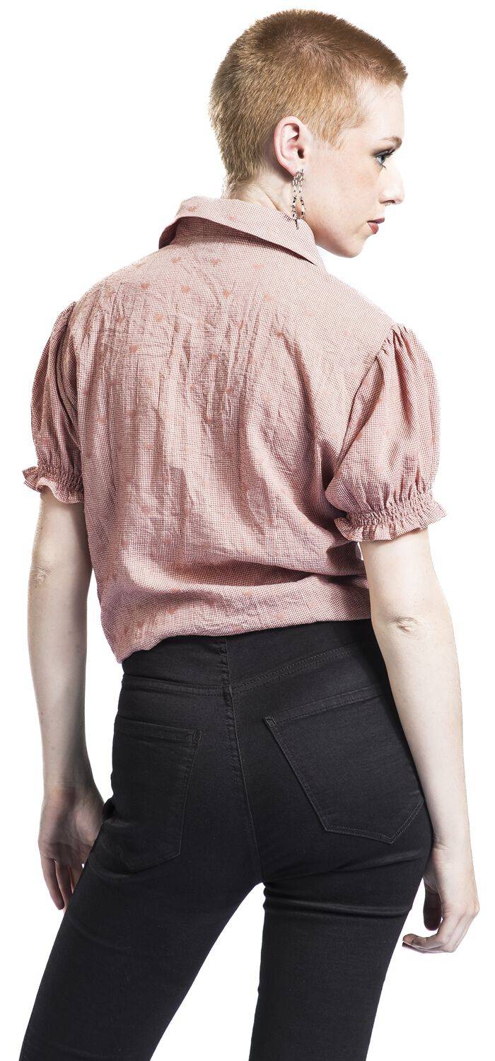EMP "Heart On Her Sleeve Blouse" Bluse Pink Von Banned Retro