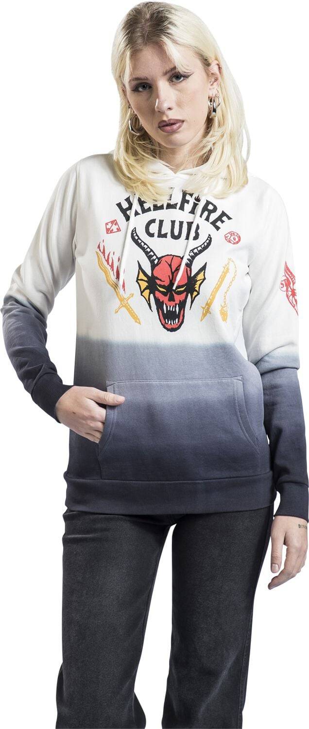 EMP "Hellfire Club" Kapuzenpullover Schwarz/weiß Von Stranger Things