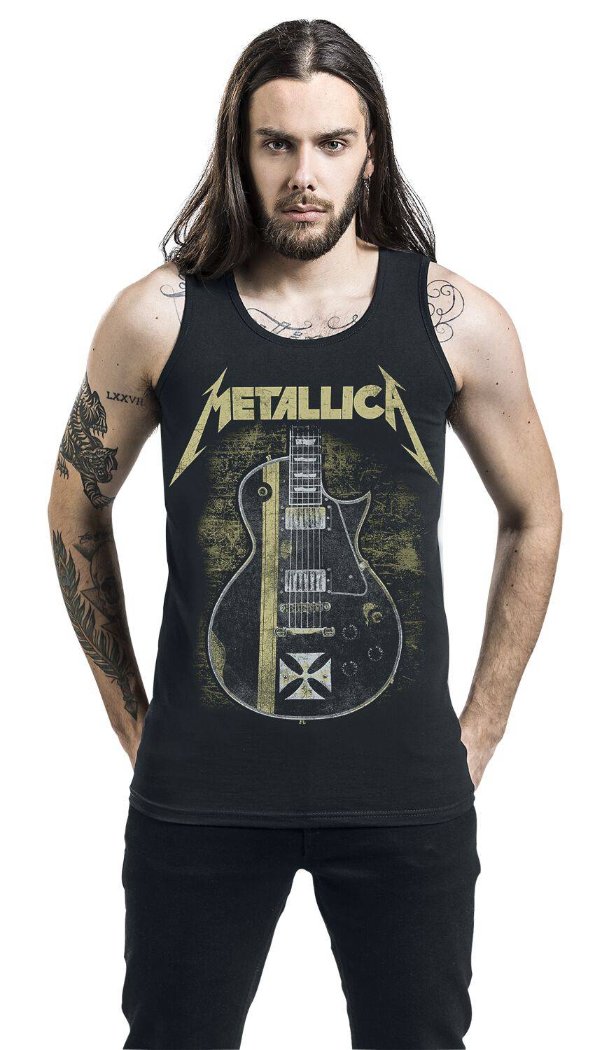 EMP "Hetfield Iron Cross Guitar" Tank-Top Schwarz Von Metallica