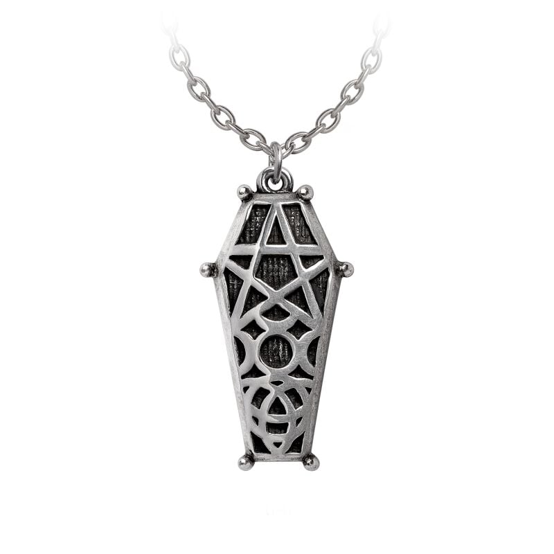 EMP "Hex Coffin" Halskette schwarz/silberfarben von Alchemy Gothic