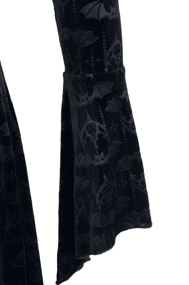 EMP "Hex Gothic Bat Dress" Langes Kleid Schwarz Von Banned Alternative