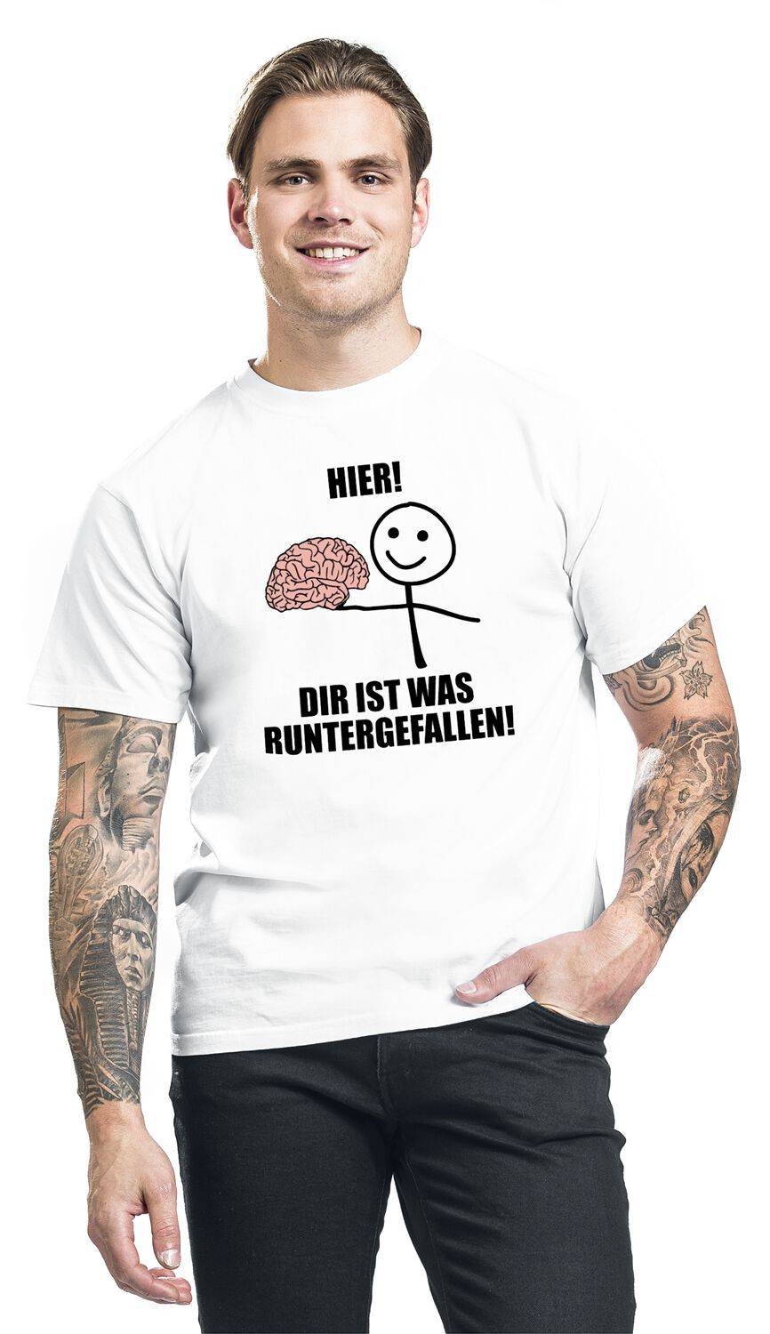 EMP "Hier! Dir Ist Was Runtergefallen!" T-Shirt Weiß Von Sprüche