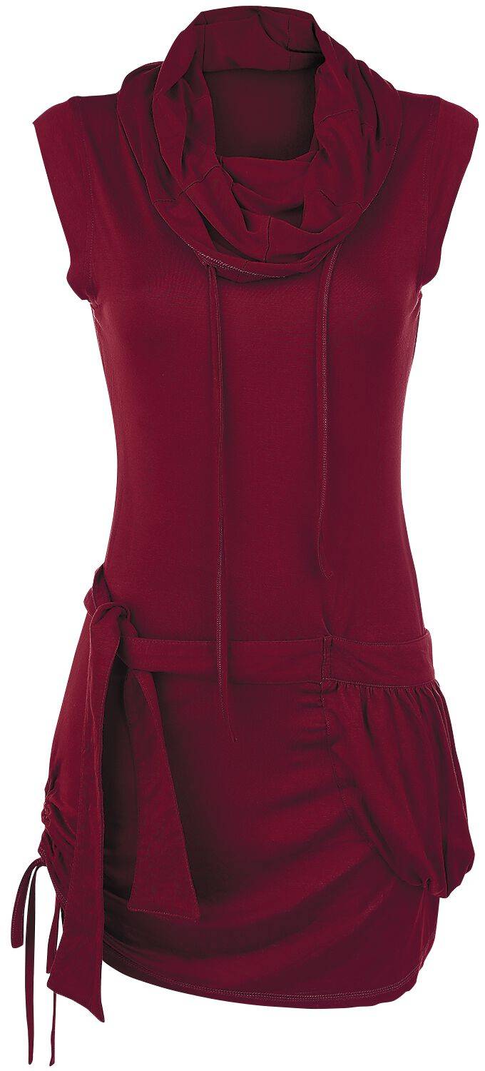 EMP "High Neck Dress" Kurzes Kleid bordeaux von RED by EMP