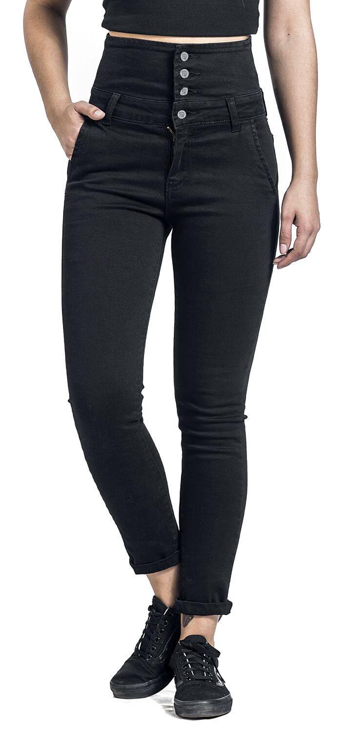 EMP "High Waist Denim Jeans" Jeans Schwarz Von RED By EMP