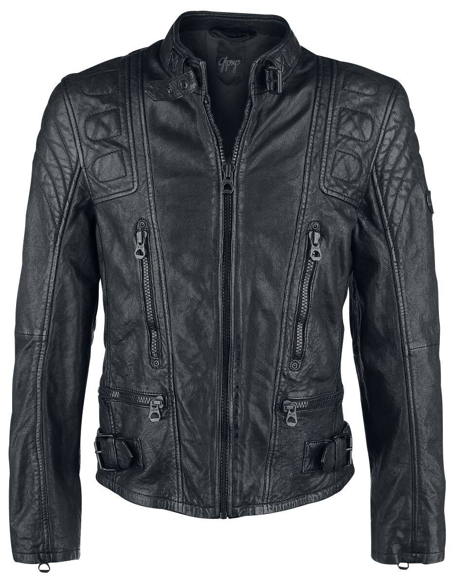 EMP "Highway 2 Slim Fit LAGIV" Lederjacke schwarz von Gipsy