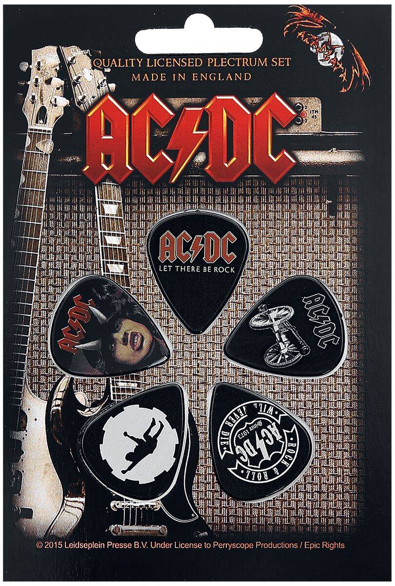 EMP "Highway / For Those / Let There" Plektren-Set multicolor von AC/DC
