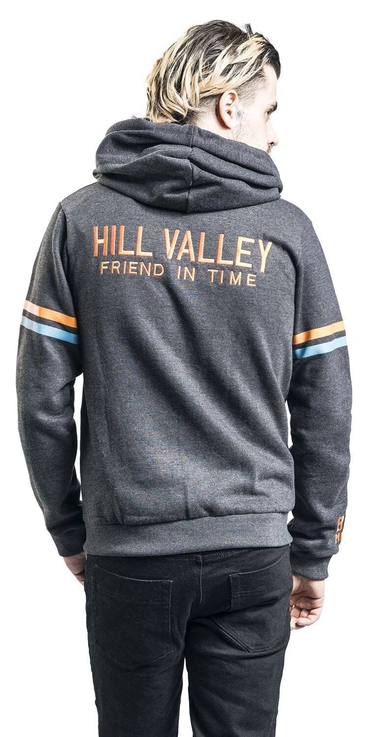 EMP "Hill Valley Traveler" Kapuzenjacke Anthrazit Meliert Von Zurück In Die Zukunft