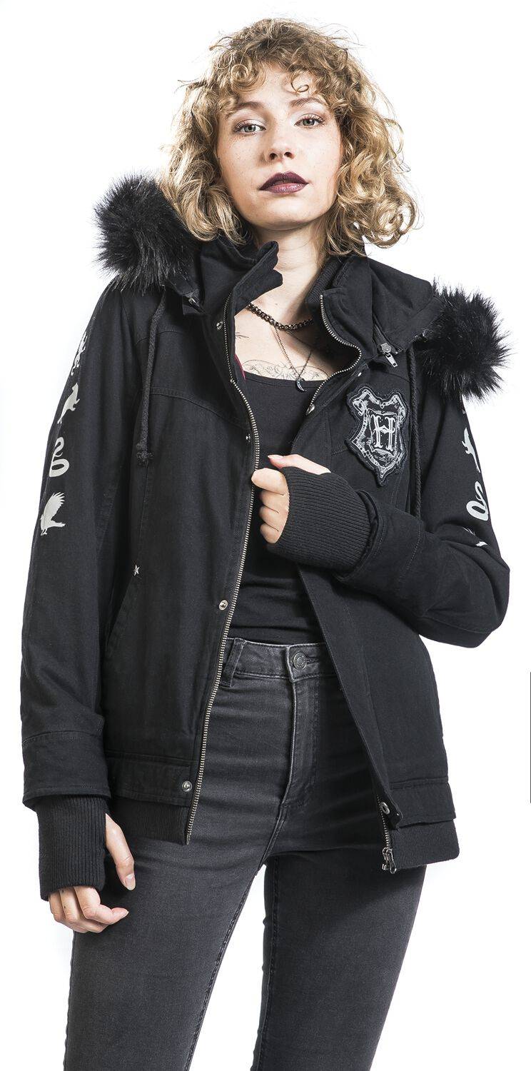 EMP "Hogwarts Crest" Winterjacke Schwarz Von Harry Potter