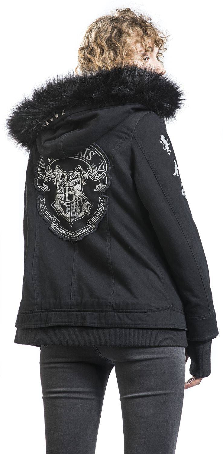 EMP "Hogwarts Crest" Winterjacke Schwarz Von Harry Potter