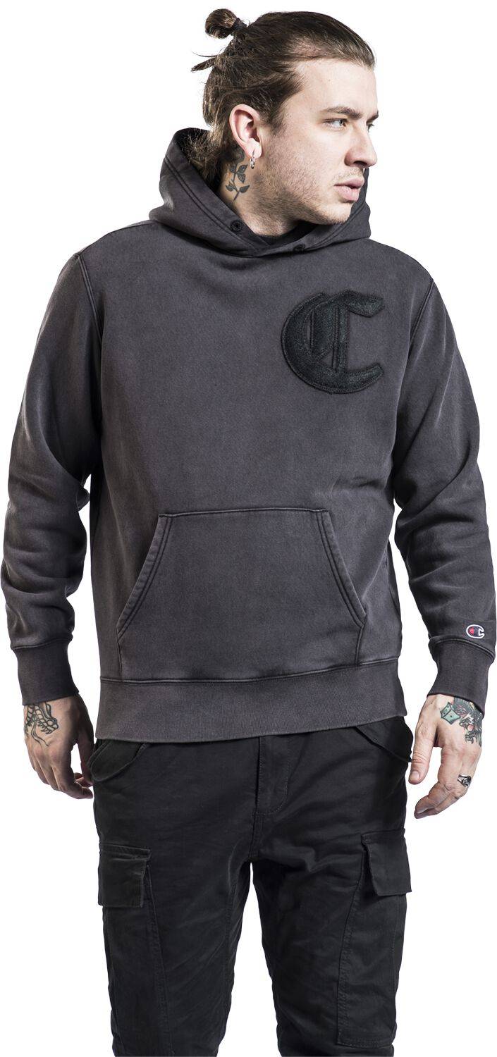 EMP "Hooded Sweatshirt" Kapuzenpullover Schwarz Von Champion
