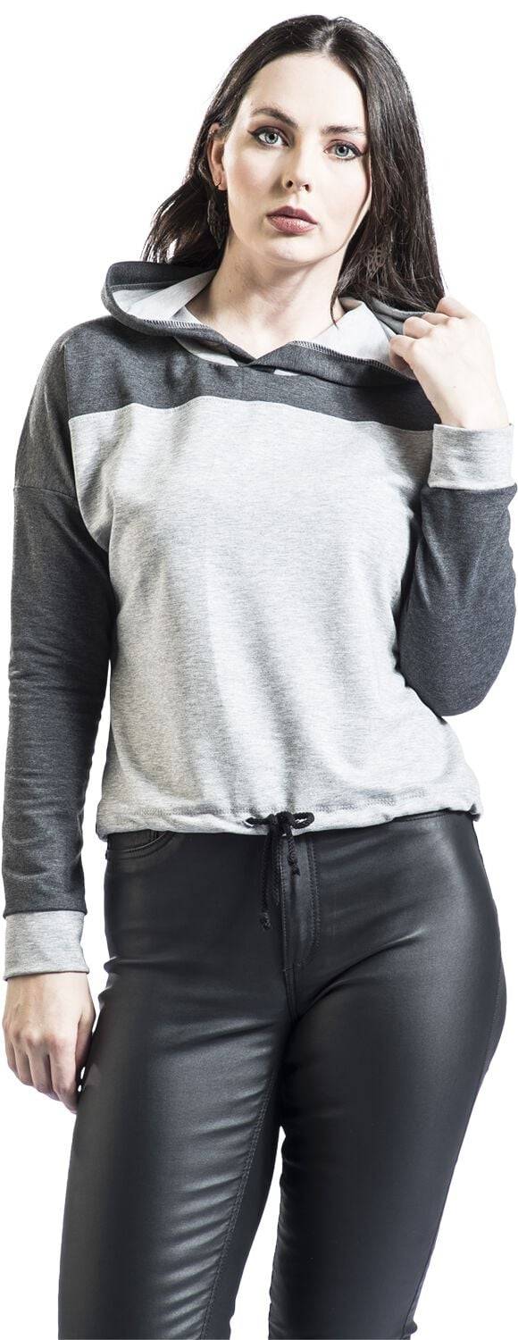 EMP "Hoodie Mima" Kapuzenpullover Grau/schwarz Von Outer Vision