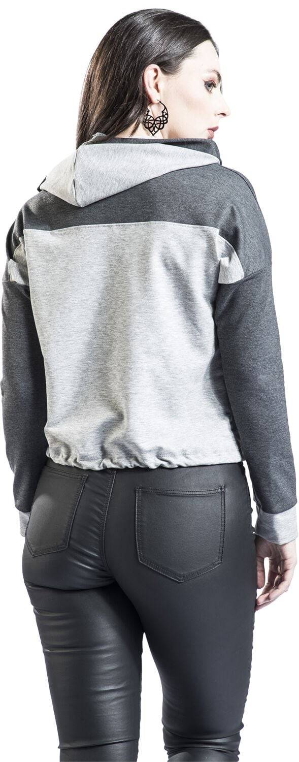 EMP "Hoodie Mima" Kapuzenpullover Grau/schwarz Von Outer Vision