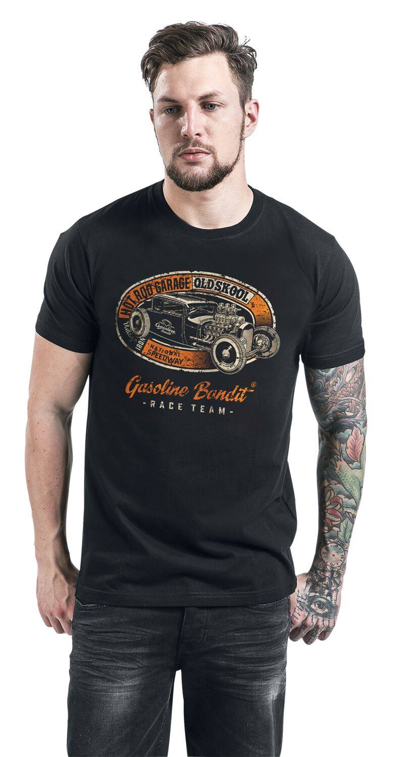 EMP "Hot Rod Garage" T-Shirt Schwarz Von Gasoline Bandit