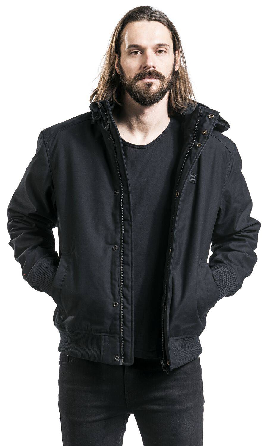 EMP "Hudson Jacket" Winterjacke Schwarz Von Vintage Industries
