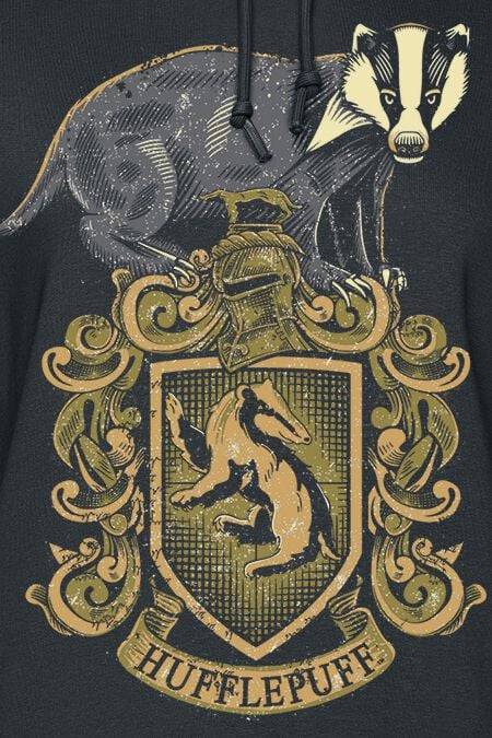 EMP "Hufflepuff" Kapuzenpullover Schwarz Von Harry Potter
