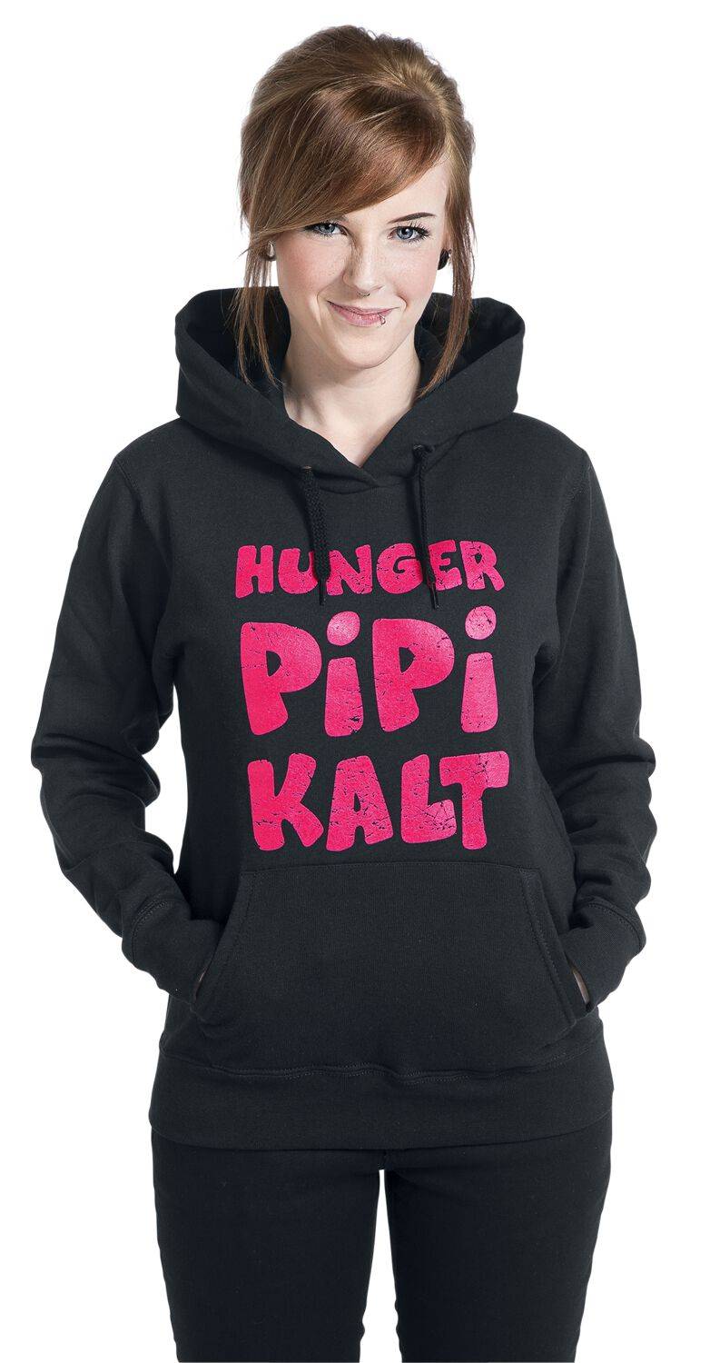 EMP "Hunger, Pipi, Kalt" Kapuzenpullover Schwarz Von Sprüche