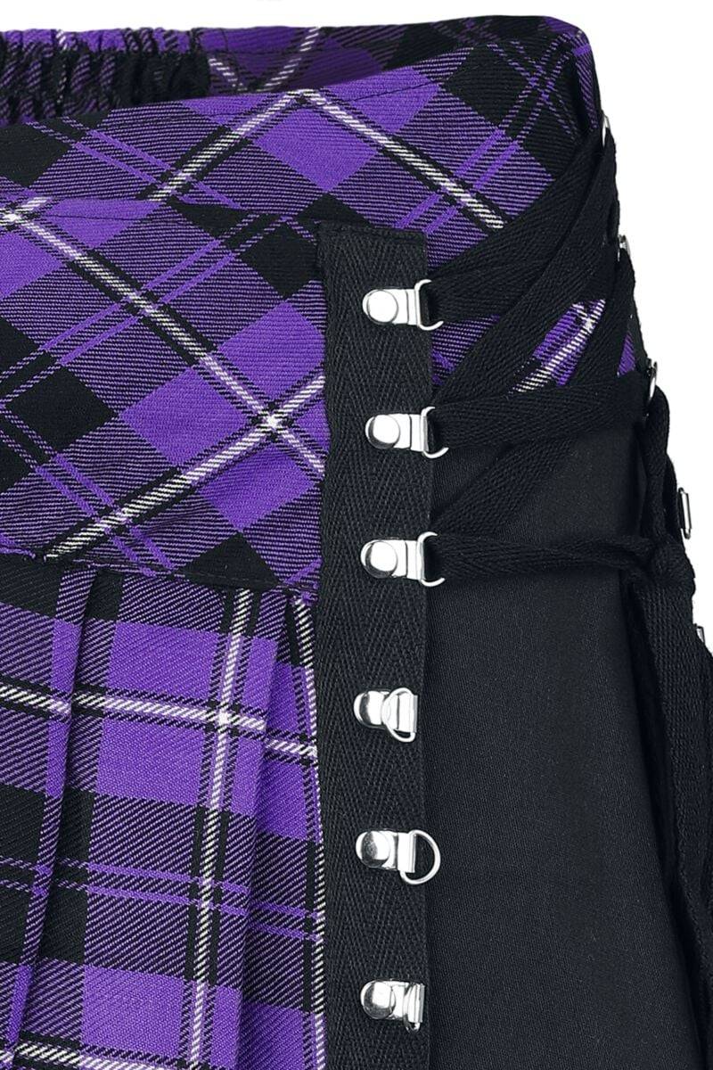 EMP "Hybrid Skirt" Kurzer Rock Lila/schwarz Von Chemical Black