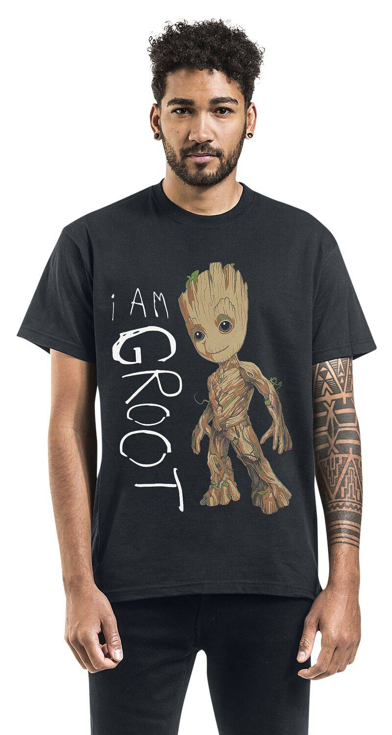 EMP "I Am Groot" T-Shirt Schwarz Von Guardians Of The Galaxy