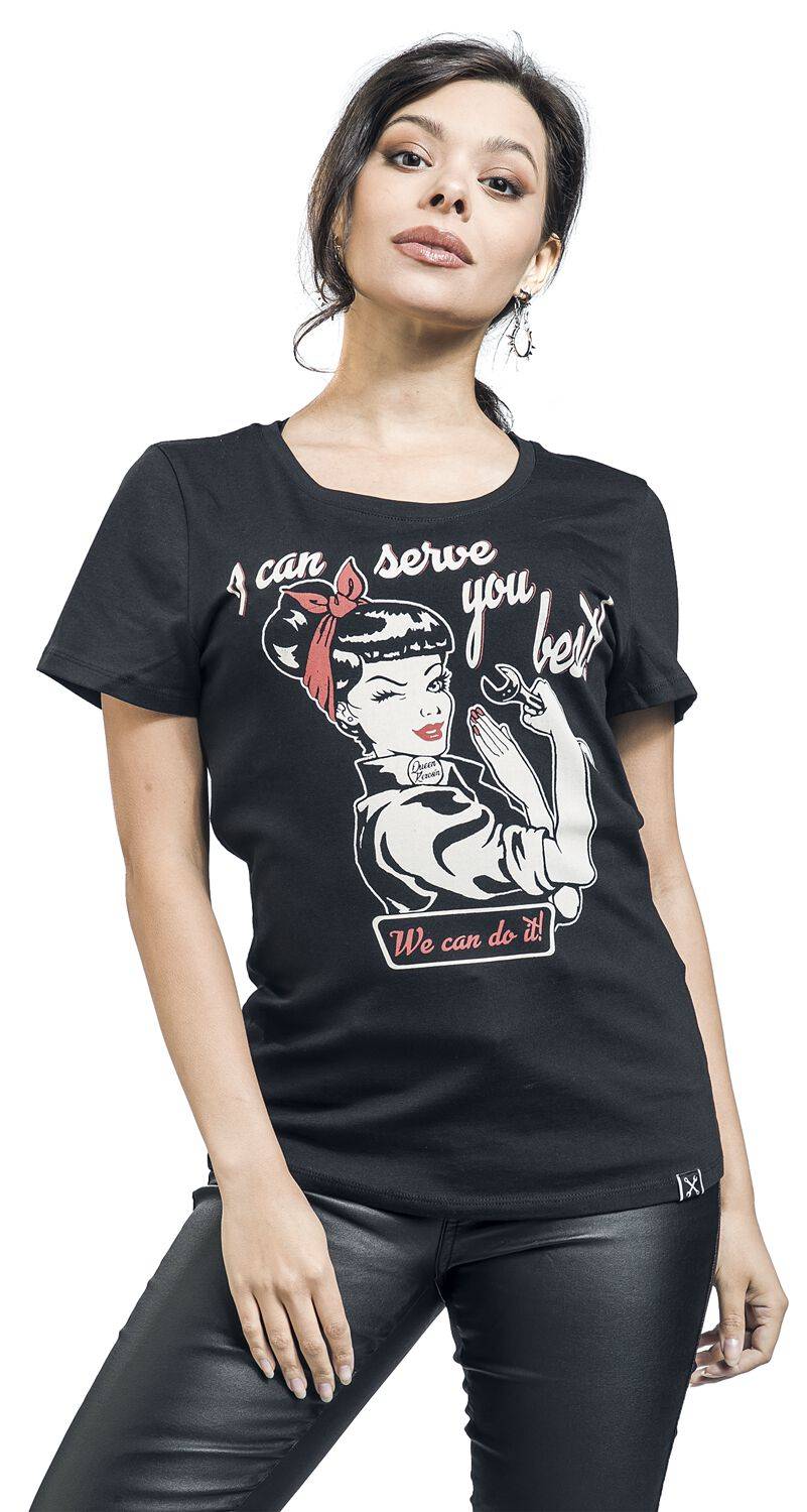 EMP "I Can Serve You" T-Shirt Schwarz Von Queen Kerosin