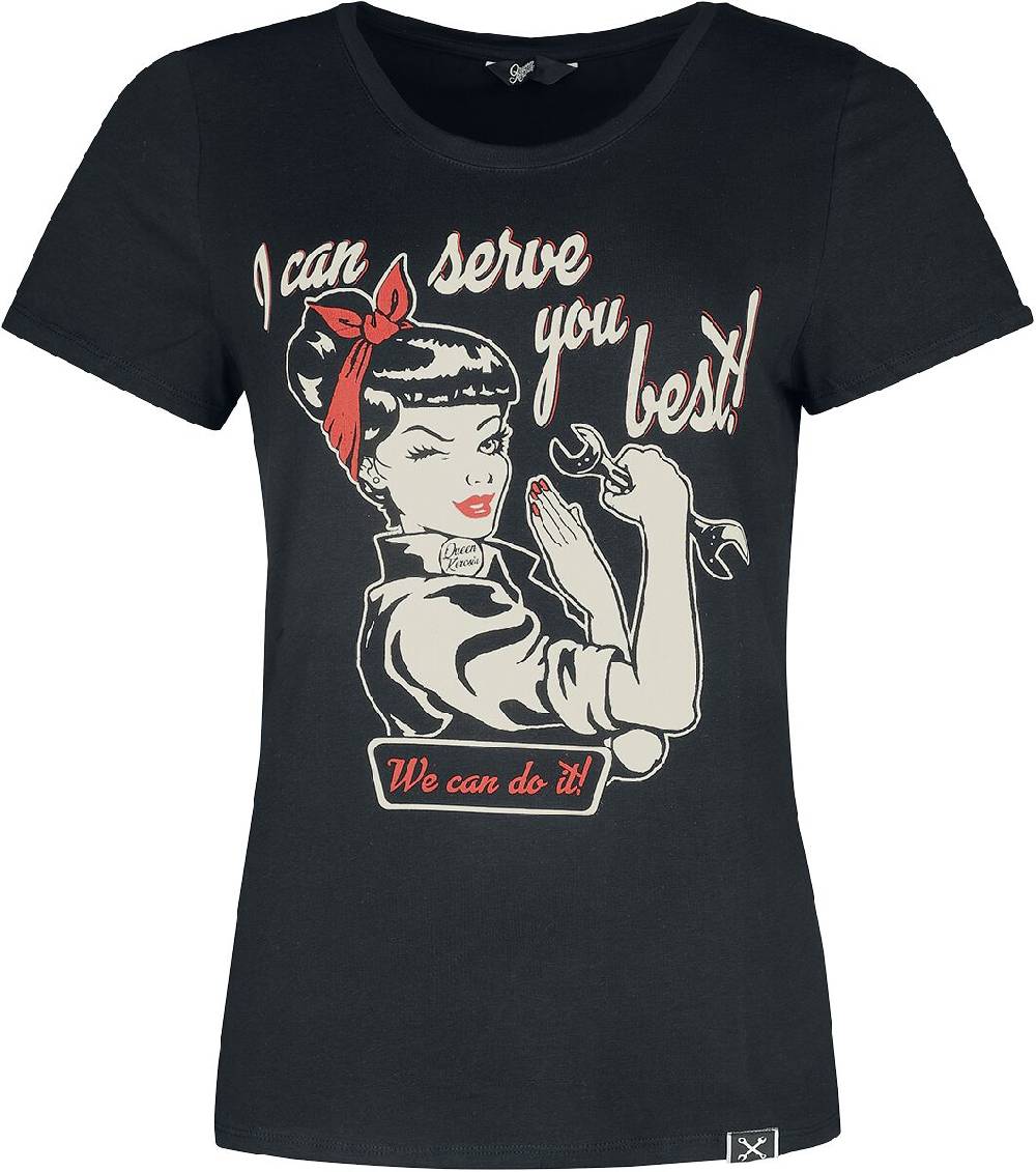 EMP "I Can Serve You" T-Shirt schwarz von Queen Kerosin