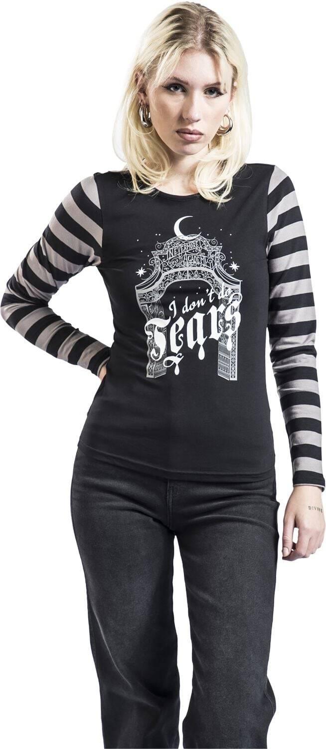 EMP "I Don't Do Tears" Langarmshirt Grau/schwarz Von Wednesday