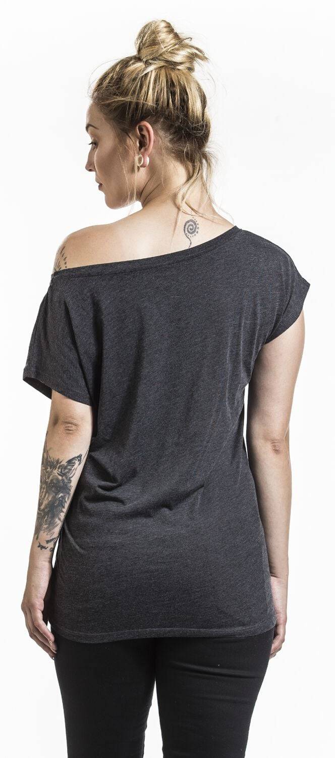 EMP "I Find Myself In Wonderland" T-Shirt Grau Meliert Von Alice Im Wunderland
