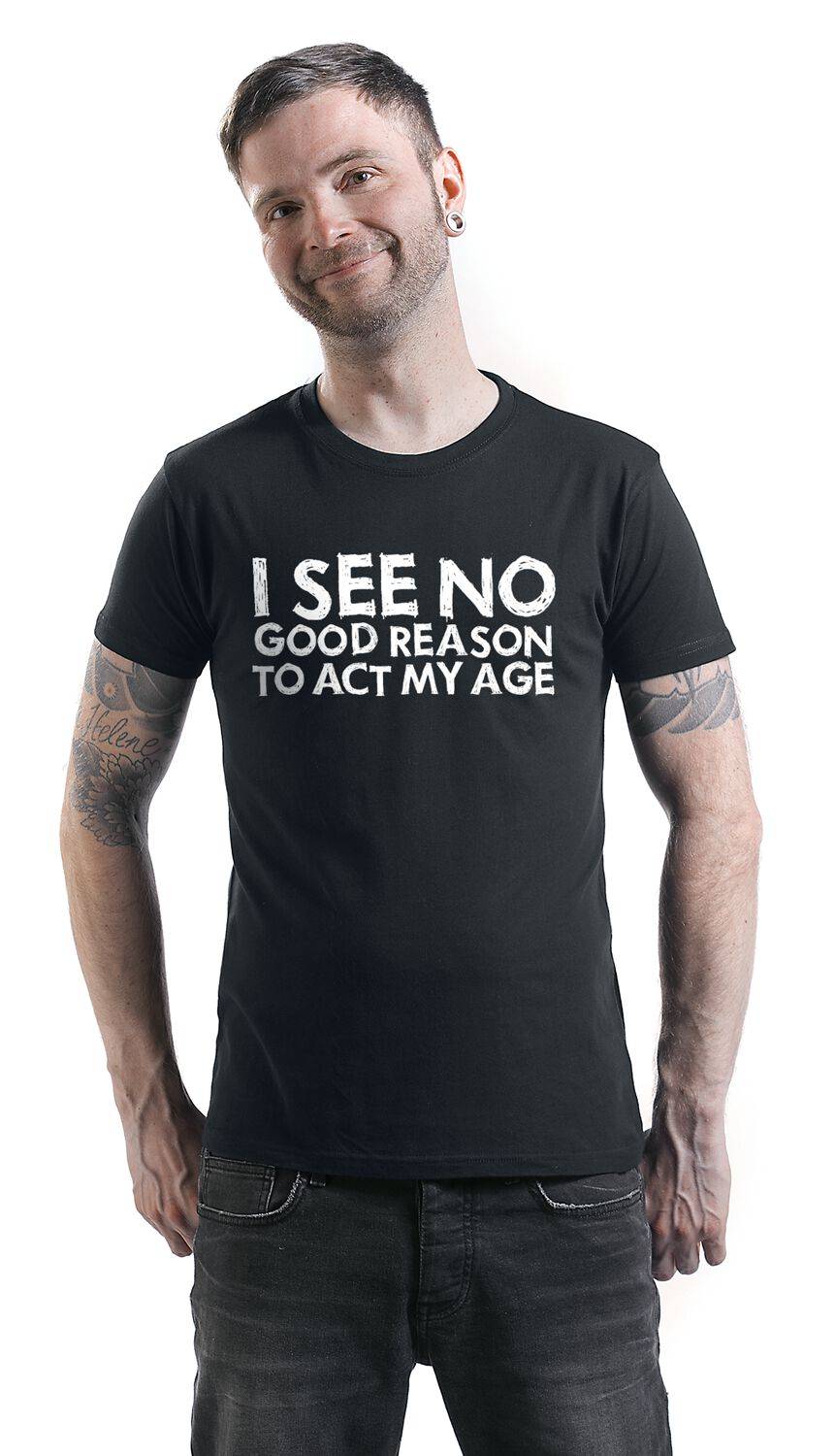 EMP "I See No Good Reason To Act My Age" T-Shirt Schwarz Von Sprüche