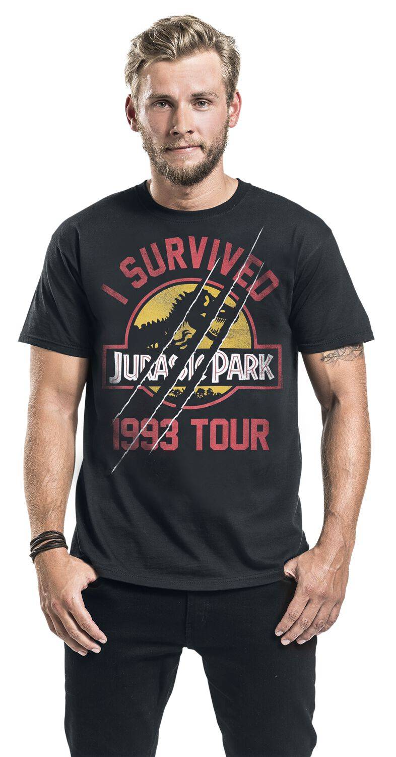 EMP "I Survived 1993 Tour" T-Shirt Schwarz Von Jurassic Park