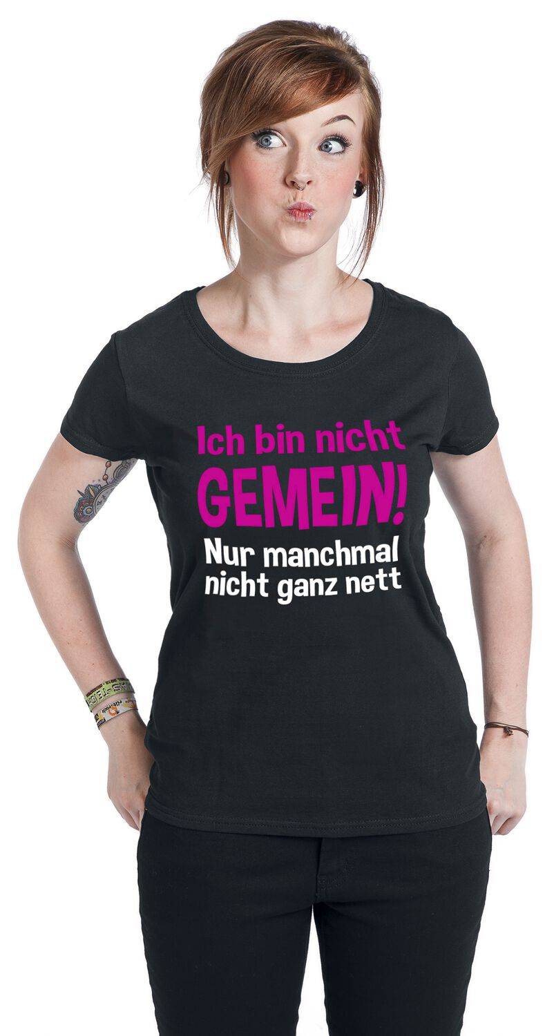EMP "Ich Bin Nicht Gemein!" T-Shirt Schwarz Von Sprüche