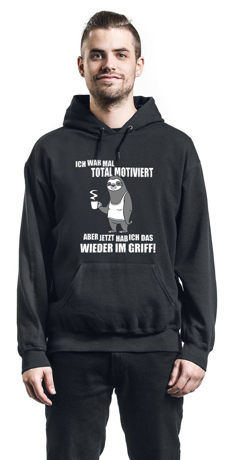 EMP "Ich War Mal Total Motiviert Aber Jetzt Hab Ich Das Wieder Im Griff!" Kapuzenpullover Schwarz Von Tierisch