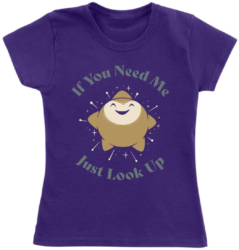 EMP "If You Need Me Just Look Up" T-Shirt lila von Wish