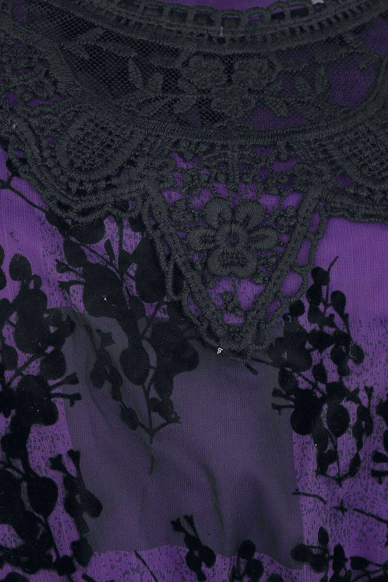 EMP "Ilsa Dress" Kurzes Kleid Schwarz/lila Von Innocent