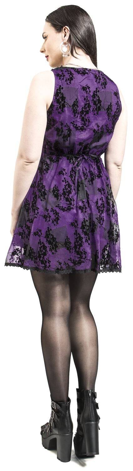 EMP "Ilsa Dress" Kurzes Kleid Schwarz/lila Von Innocent
