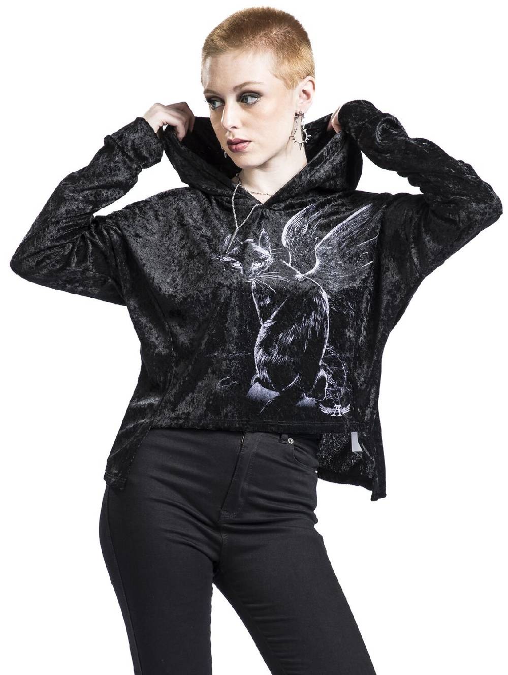 EMP "Iman" Kapuzenpullover Schwarz Von Alchemy England