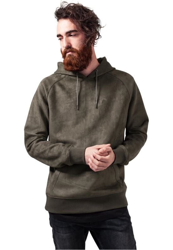 EMP "Imitation Suede Hoody" Kapuzenpullover Oliv Von Urban Classics