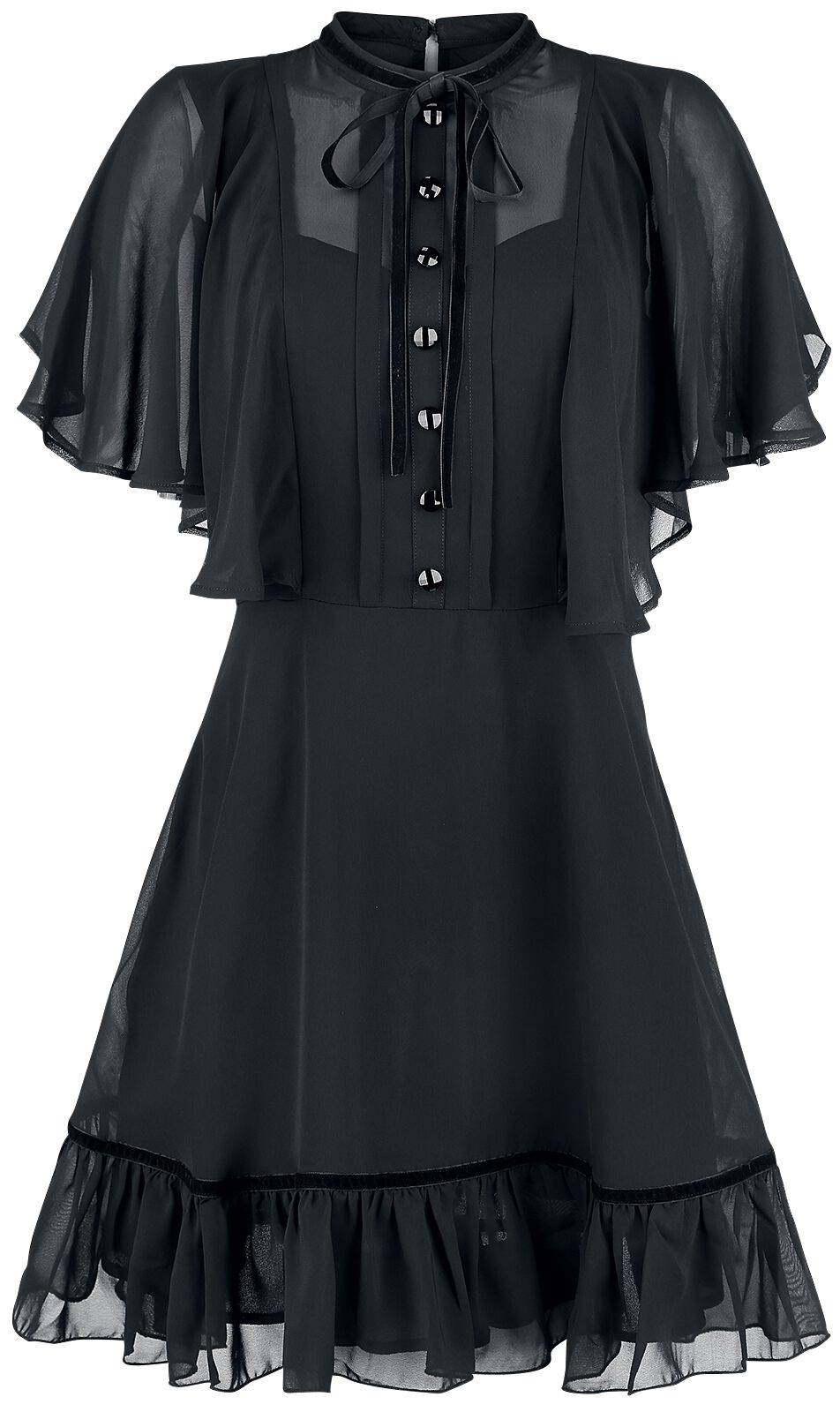EMP "Imperia Dress" Kurzes Kleid schwarz von Hell Bunny