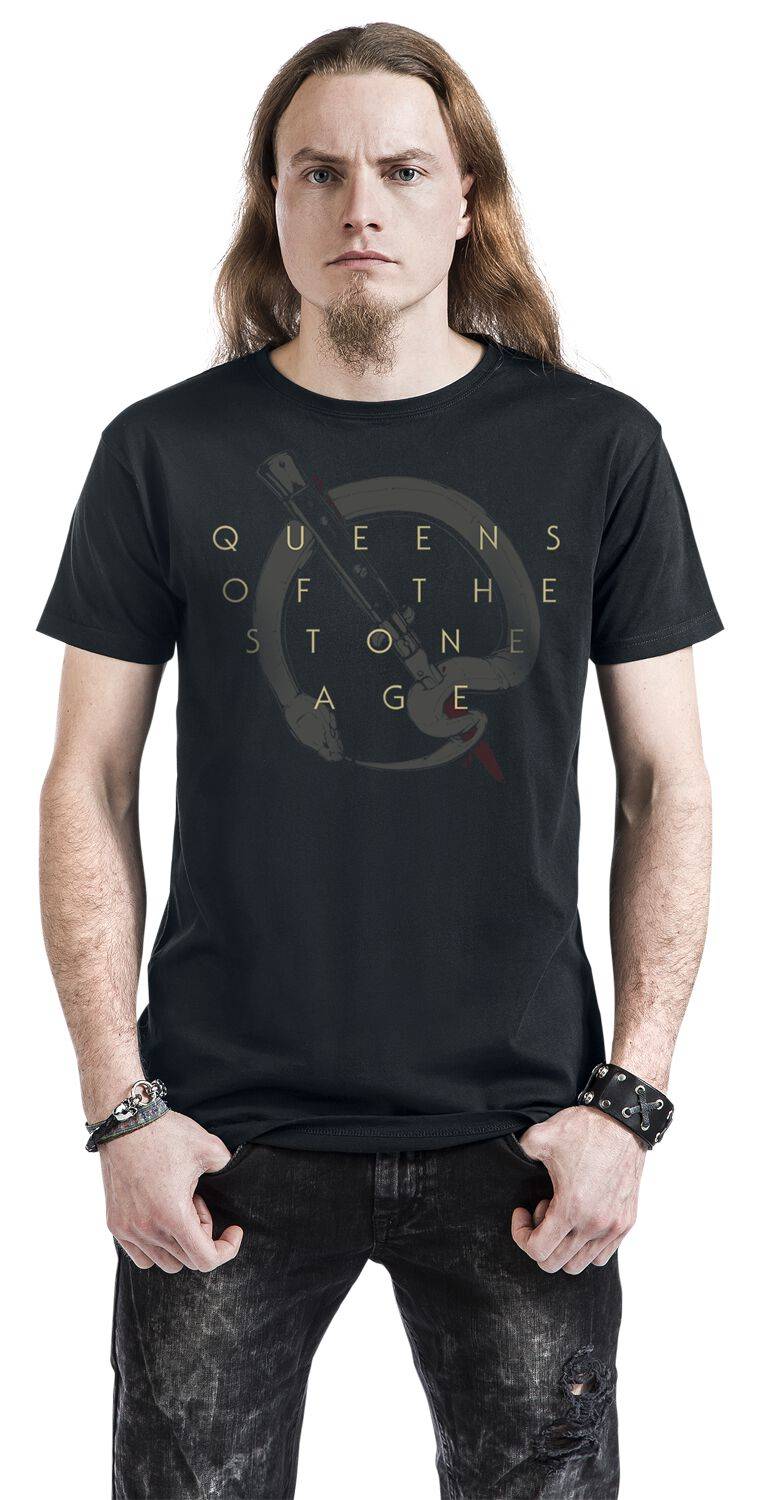 EMP "In Times New Roman - Bad Dog" T-Shirt Schwarz Von Queens Of The Stone Age