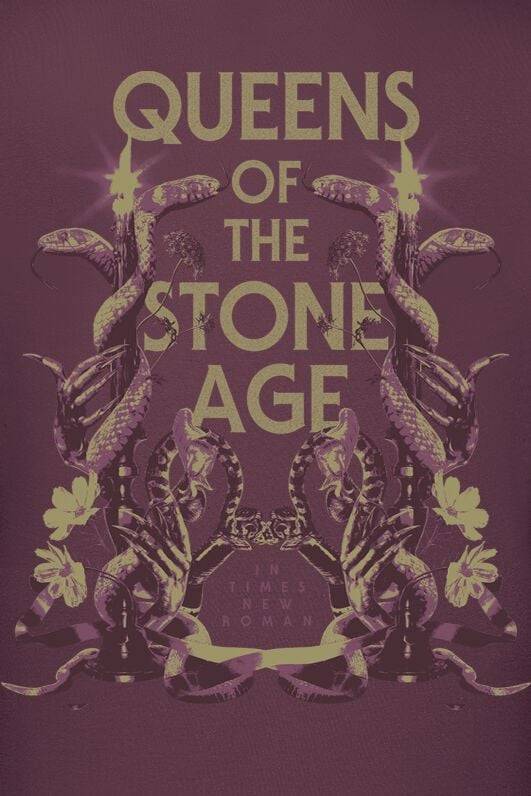 EMP "In Times New Roman - Snakes" T-Shirt Burgund Von Queens Of The Stone Age