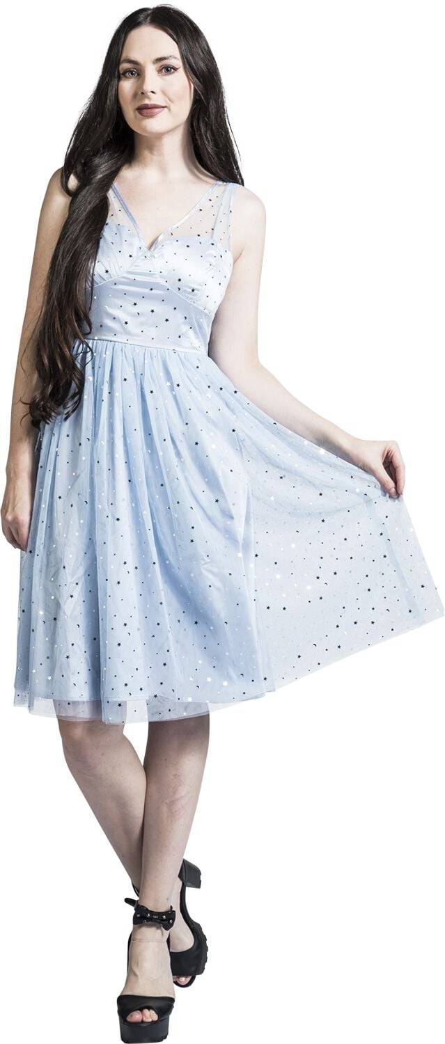 EMP "Infinity Midi Dress" Mittellanges Kleid Blau Von Hell Bunny