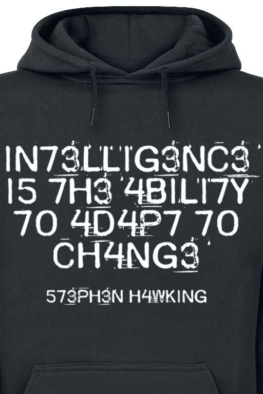 EMP "Intelligence Is The Ability To Adapt To Change" Kapuzenpullover Schwarz Von Sprüche