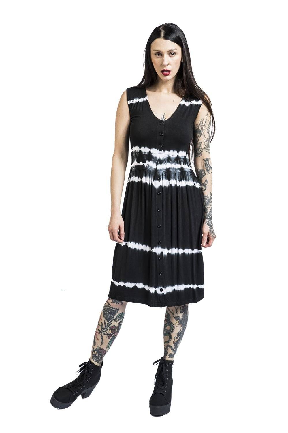 EMP "Ione Dress" Kurzes Kleid Schwarz/weiß Von Innocent