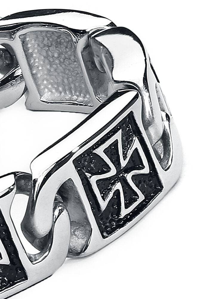 EMP "Iron Cross" Armband Silberfarben Von EtNox Hard And Heavy