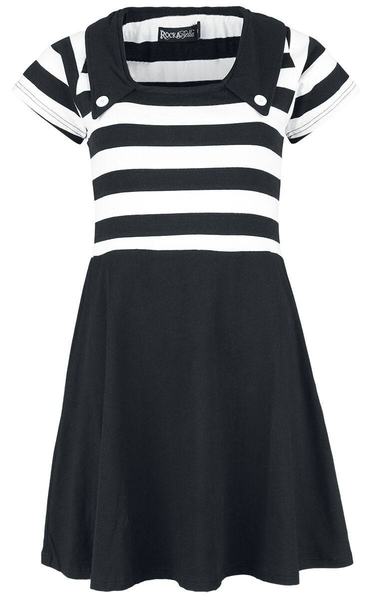 EMP "Isolde Dress" Kurzes Kleid schwarz/weiß von Rockabella